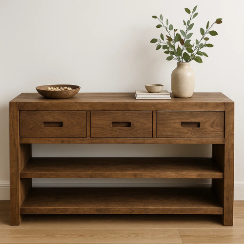 Handcrafted Solid Wood Console, Console Table