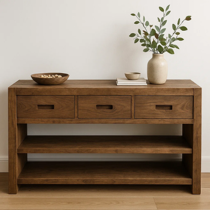 Handcrafted Solid Wood Console, Console Table