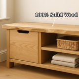 Handcrafted Solid Wood Bench – Modern Rustic Seating with X-Accent and Storage