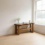 Handcrafted Solid Wood Console Table – Sculptural Organic Live-Edge Design