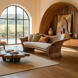 Handcrafted Solid Wood Sofa – Organic Modern Design