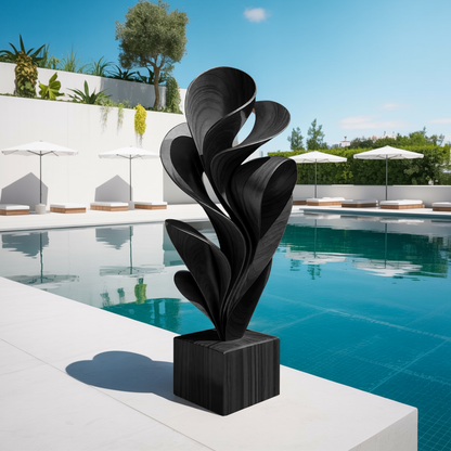 Farmhouse Solid Wood Sculpture Outdoor Garden Decoration