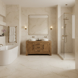 Handcrafted Solid Wood Double Bathroom Vanity - Cabinet & 3 Drawer Storage