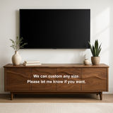Handcrafted Solid Wood TV Stand – Modern Organic Media Console with Flow Pattern