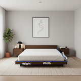 Handcrafted Solid Wood Platform Bed with Minimalist Headboard for Modern Bedrooms