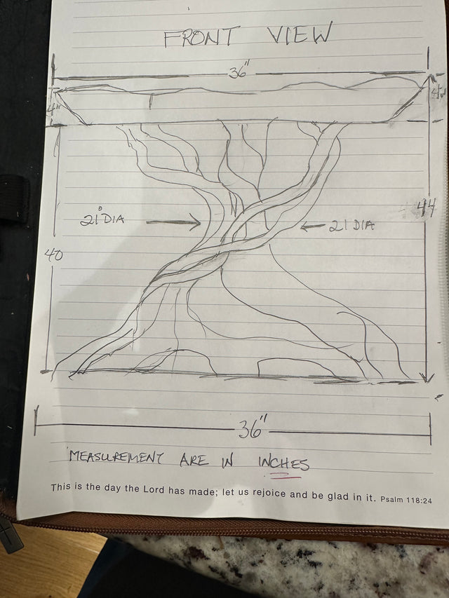 Handcrafted Solid Wood Console Table – Root-Inspired Organic Design for Luxury Living Spaces