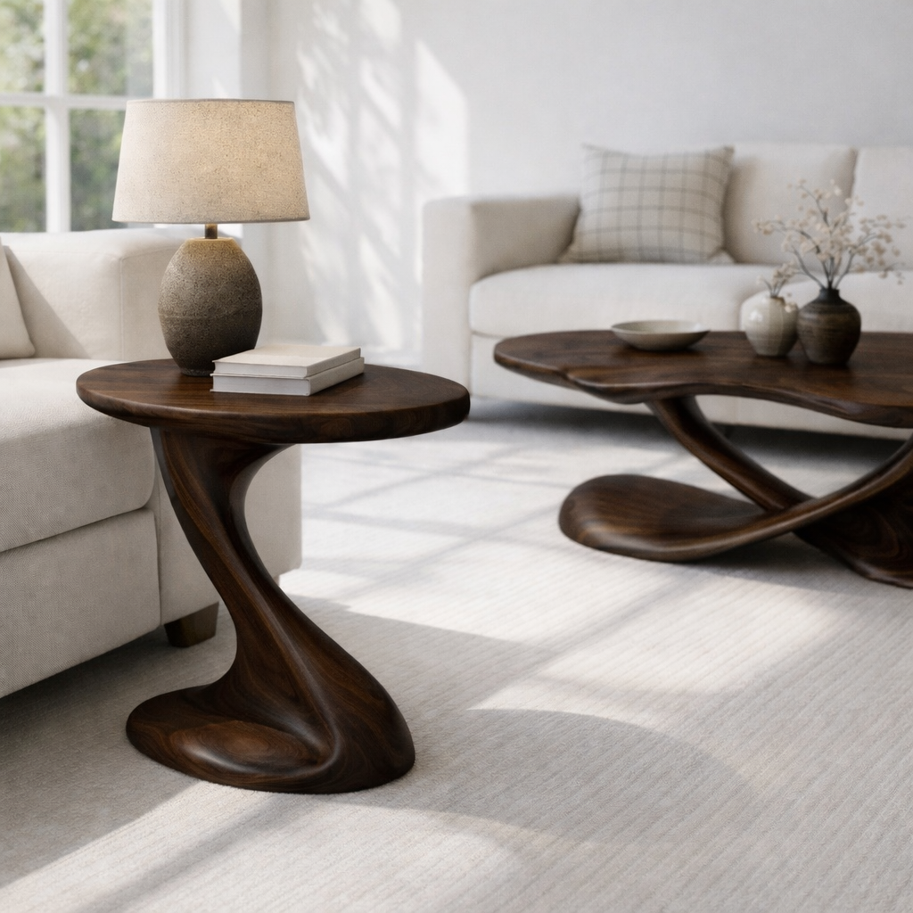 Handcrafted Walnut End Table