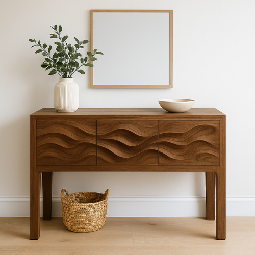 Console Table, Solid Wood Table, Pure Hardwood, Handcrafted.