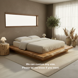 Handcrafted Solid Wood Live-Edge Platform Bed for Modern Natural Bedrooms