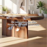 Handcrafted Solid Wood Console Table with Sculpted Base and Organic Live-Edge Design