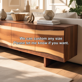 Solid Wood Console Table with Natural Flowing Grain | Handcrafted Luxury Living Room Furniture