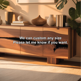 Handcrafted Solid Wood Console Table with Natural Live-Edge Pattern for Modern Living Spaces