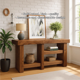 Handcrafted Solid Wood Console Table with Modern Rustic Design for Entryway or Living Room