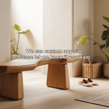 Handcrafted Solid Wood Entryway Bench with Sculptural Organic Seat for Modern Minimalist Homes