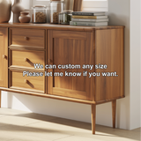 Handcrafted Solid Wood Dining Storage Sideboard with Raised Leg Design and Smooth Drawer Fronts