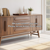 Handcrafted Solid Wood Dining Storage Sideboard with Sculpted Wave Drawers and Modern Design