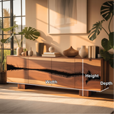 Handcrafted Solid Wood Console Table with Natural Live-Edge Pattern for Modern Living Spaces