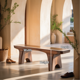 Handcrafted Solid Wood Entryway Bench with Sculpted Legs for Modern Minimalist Interiors