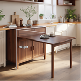 Handcrafted Solid Wood Dining Cabinet with Fold-Out Table for Compact Kitchen Spaces