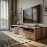 Modern Solid Wood TV Console with Storage, Minimalist Media Stand, Low Profile Entertainment Center, Natural Wood TV Cabinet