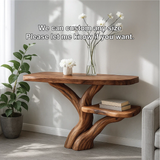 Handcrafted Solid Wood Tree Console Table with Organic Branch Design for Modern Natural Spaces