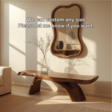 Handcrafted Solid Wood Entryway Bench with Curved Live Edge Design for Modern Natural Interiors