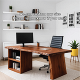 Handcrafted Solid Wood Work Desk – Live Edge Executive Office Table with Modern Minimal Design