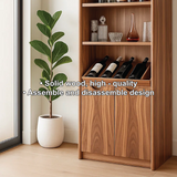 Solid Wood Arched Wine Storage Cabinet with Display Shelves and Bottle Organizer