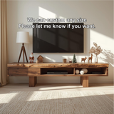 Handcrafted Solid Wood Live Edge TV Stand with Minimalist Design for Elegant Modern Interiors