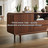 Solid Wood Console Table – Handcrafted Minimalist Storage Design for Modern Living Spaces