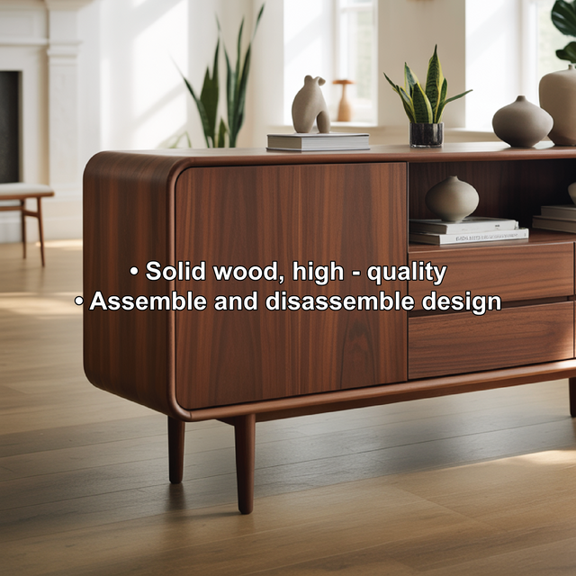 Solid Wood Console Table – Handcrafted Minimalist Storage Design for Modern Living Spaces