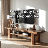 Handcrafted Solid Wood Live Edge TV Stand with Natural Finish for Modern and Rustic Interiors