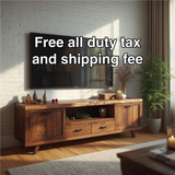 Handcrafted Solid Wood TV Stand with Natural Live Edge and Rustic Modern Storage Design