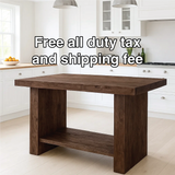 Handcrafted Solid Wood Dining Table – Dark Walnut Kitchen Table with Contemporary Design