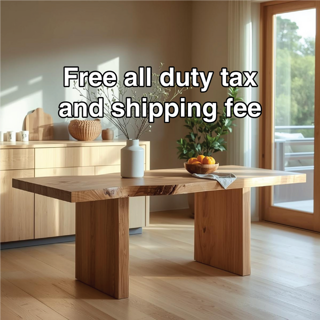 Handcrafted Solid Wood Dining Table with Live Edge Top for Modern Natural Kitchen Spaces