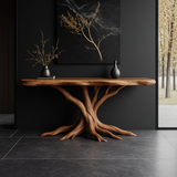 Handcrafted Solid Wood Console Table – Root-Inspired Organic Design for Luxury Living Spaces
