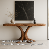 Handcrafted Solid Wood Console Table with Root-Inspired Base – Organic Modern Entryway