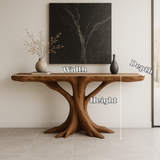 Handcrafted Solid Wood Console Table with Root-Inspired Design – Organic Modern Furniture