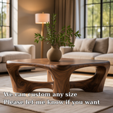 Handcrafted Solid Wood Coffee Table – Sculptural Organic Design for Modern Elegant Living Rooms