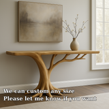 Handcrafted Solid Wood Console Table – Organic Tree Form Design for Modern Interiors
