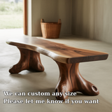 Handcrafted Solid Wood Entryway Bench – Organic Natural Design for Modern Interior Spaces