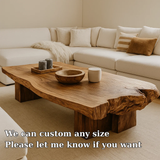Handcrafted Solid Wood Coffee Table – Live Edge Organic Design for Modern Natural Interiors