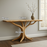 Handcrafted Solid Wood Console Table – Organic Tree Root Design for Modern Interiors