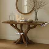 Handcrafted Solid Wood Console Table – Organic Root Design with Natural Sculptural Elegance