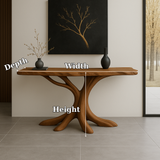 Handcrafted Solid Wood Console Table – Modern Organic Tree Form Design for Elegant Interiors