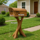Handcrafted Solid Wood Mailbox with Sculptural Base – Luxury Outdoor Post Box