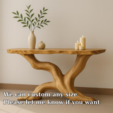 Handcrafted Solid Wood Console Table with Organic Branch Design – Modern Natural Elegance