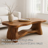 Handcrafted Solid Wood Coffee Table – Organic Live Edge Centerpiece for Modern Living Rooms