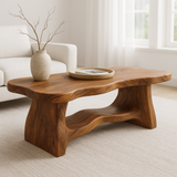 Handcrafted Solid Wood Coffee Table – Organic Live Edge Centerpiece for Modern Living Rooms