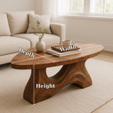 Handcrafted Solid Wood Coffee Table – Sculptural Organic Design for Modern Living Interiors